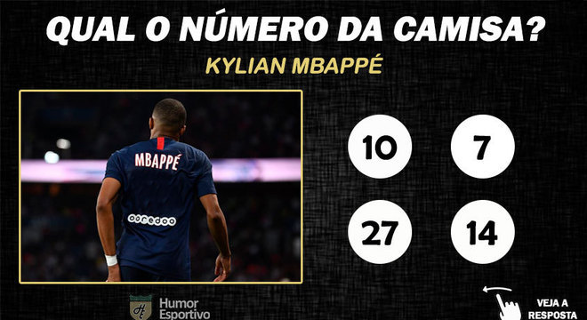 Qual o nmero da camisa de Mbapp no PSG?