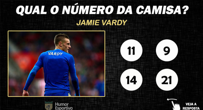 Qual o nmero da camisa de Vardy no Leicester?