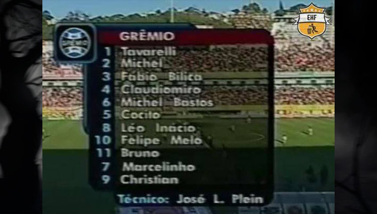 Qual tal essa escalação do Grêmio de 2004? Neste ano, o Tricolor Gaúcho foi rebaixado para Série B.