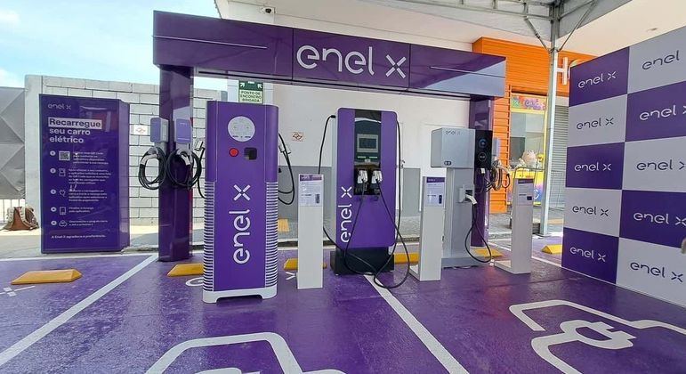 Pontos da Enel X instalados no Shopping SP Market