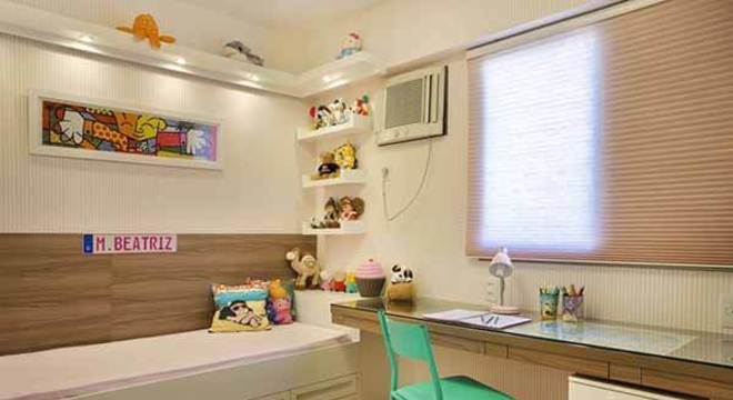 Quarto infantil planejado com escrivaninha