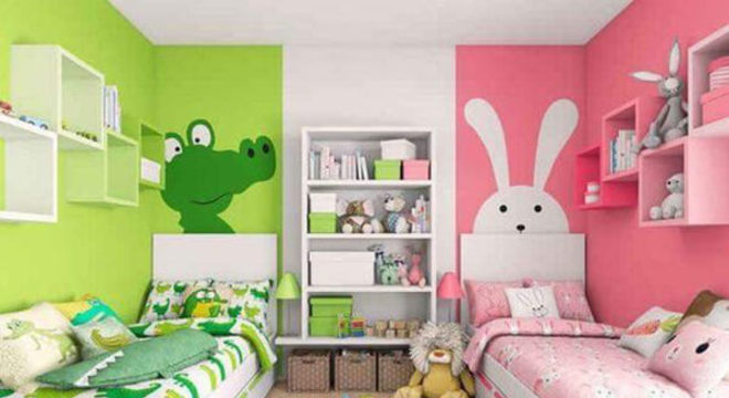 Quarto infantil planejado para menino e menina