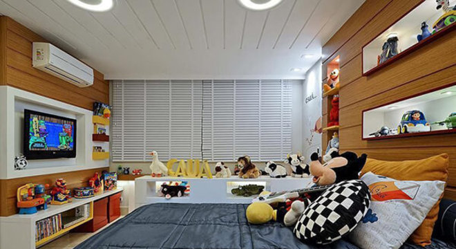 Quarto infantil planejado simples para apartamento