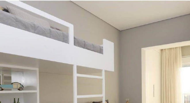 quarto juvenil planejado com cama beliche 