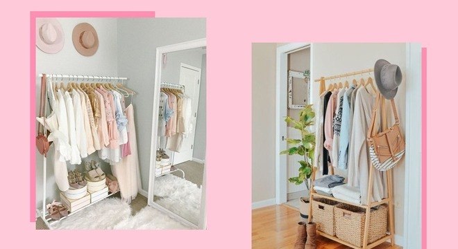 Quarto sem armário: 7 ideias para organizar as roupas gastando pouco