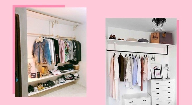 Quarto sem armário: 7 ideias para organizar as roupas gastando pouco