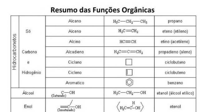 Química Orgânica - Áreas de conhecimento e funções orgânicas