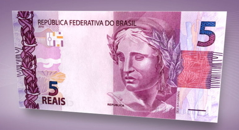 R$ 5

Há em todo o território nacional 667.385.864 cédulas em circulação com o
valor estampado, totalizando R$ 3.336.929.320