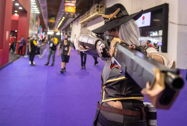 São Paulo, SP – 06.10.2022 – BGS22, Brasil Game Show -  BGS, maior evento para o mundo dos gamers no Expo Center Norte, produtos, acessórios, jogos, cosplayers e stands das mais importantes marcas dos nerds. Foto Edu Garcia/R7