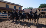 São Paulo, SP - 30.06.2023 - Cavalaria PM -   Treinamento de cavalos da Polícia Militar de São Paulo. Foto Edu Garcia/R7