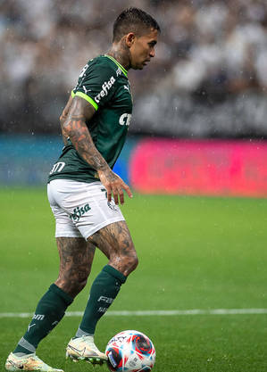 Dudu em partida pelo Palmeiras em 2023