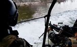 A equipe do Jornal da Record acompanhou o treinamento em águas e rios da região Amazônica