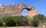 Essa é Pedra Furada, um
símbolo do parque reconhecido mundialmente