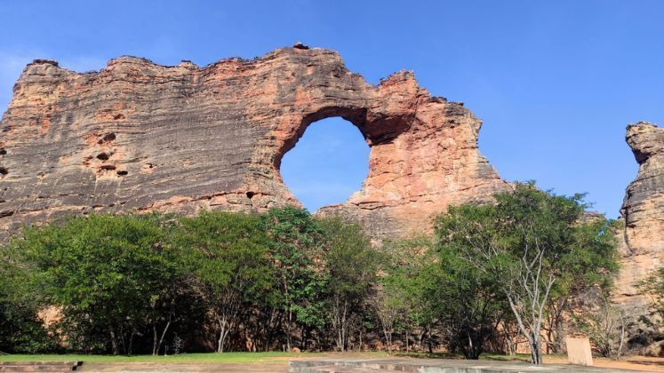 Essa é Pedra Furada, um
símbolo do parque reconhecido mundialmente