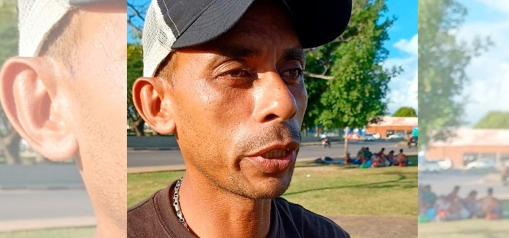 O analista de sistemas Alberto Falcon dorme em um dos abrigos da capital para imigrantes (Divulgação/Record TV)