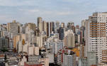 São Paulo, SP - 22.11.2022 - Imóveis - Vista aérea de edificios na região da Santa Cecília, SP. Edu Garcia/R7