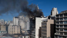 Trabalho de combate às chamas entra no 4º dia e prédio no centro de São Paulo pode desabar 
