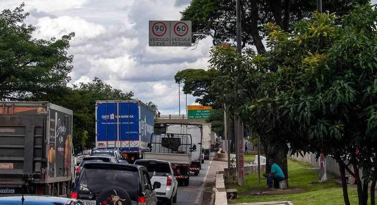 Congestionamento na Marginal Tietê
