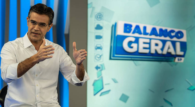 São Paulo, SP _ 03.08.2022 ¬_ Rodrigo Garcia (PSDB) _ Sabatina Governo do Estado de São Paulo _ Série de entrevistas com os candidatos ao governo de São Paulo no Balanço Geral Tarde, estúdio da Record TV, mediador, Reinaldo Gottino. Rodrigo Garcia, candidato do PSDB.  Foto Edu Garcia/R7