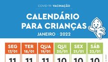 RJ divulga calendário de vacinação de crianças contra a Covid-19
