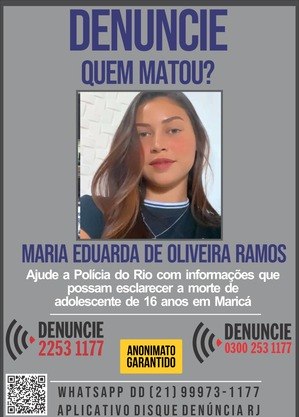 Maria Eduarda tinha 16 anos
