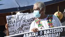 Manifestantes protestam contra morte de Moïse na Barra da Tijuca