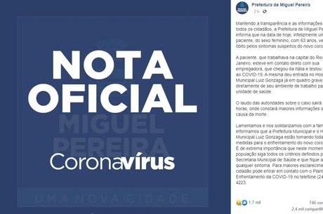 Prefeitura emitiu comunicado após morte suspeita