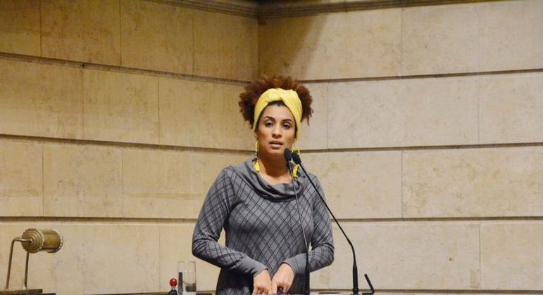Vereadora assassinada Marielle Franco em discurso na Câmara Municipal do Rio