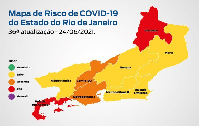 Mapa Estado Rio De Janeiro Brasil