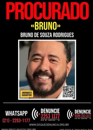 Cartaz pede informações sobre foragido
