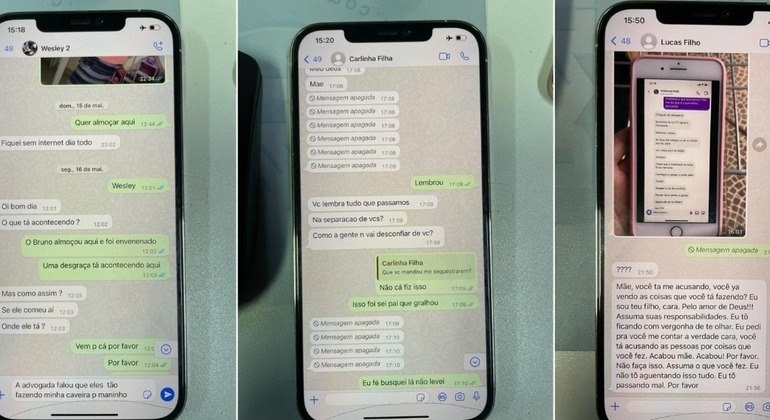 Cintia falou com filhos sobre internação e apagou mensagens
