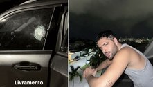 Pedro Sampaio mostra marca de tiro em carro após tentativa de assalto no Rio: "Livramento"