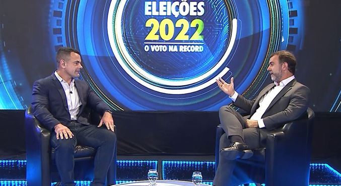Marcelo Freixo foi entrevistado por Tino Junior na Record TV Rio
