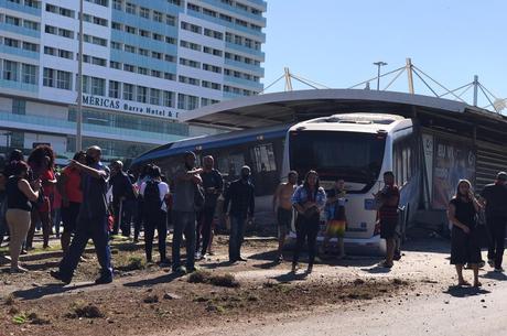 Ônibus do BRT entrou na estação Interlagos