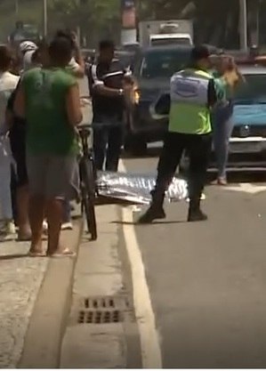 Ciclista foi atropelado por ônibus
