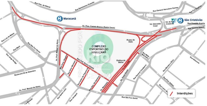 Mapa das interdições

