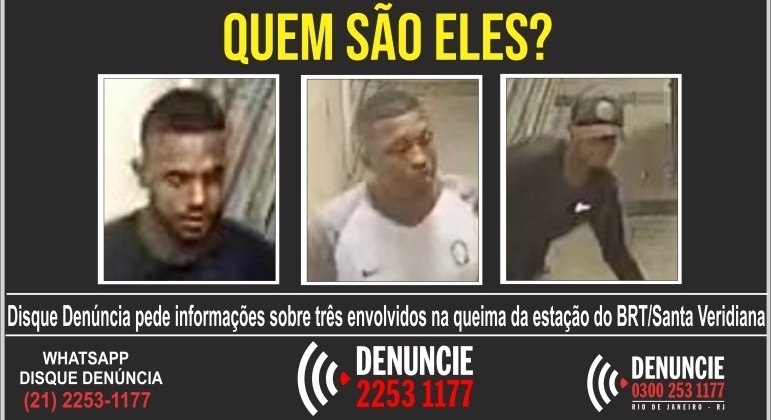 Suspeitos foram flagrados pela câmera de segurança da estação