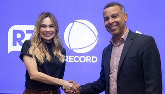Rachel Sheherazade é a nova apresentadora do reality show A Grande Conquista na RECORD (Edu Moraes/RECORD)