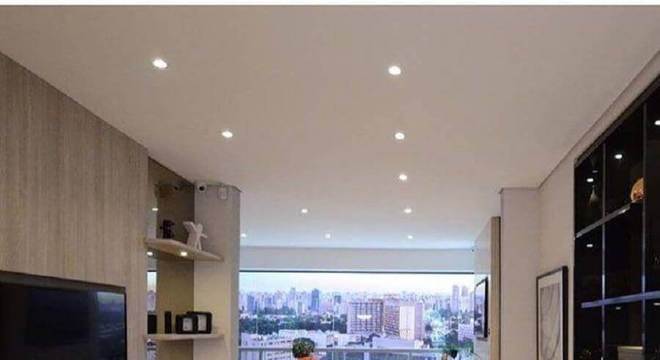 rack com painel para sala com varanda integrada