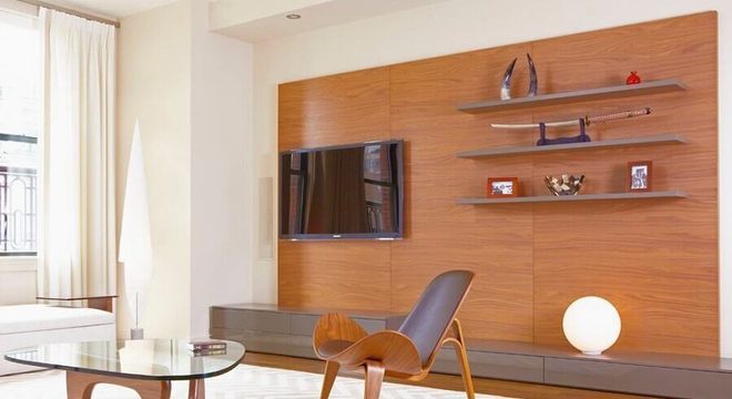 rack com painel para tv com design clean 
