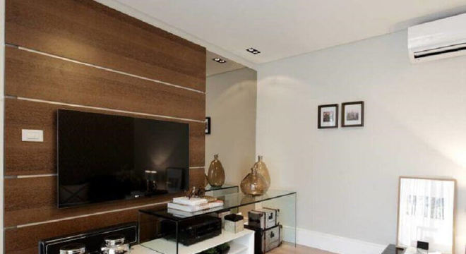 racks modernos com painel 