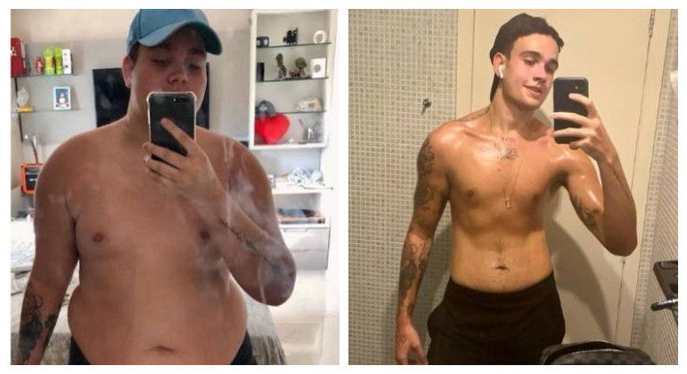 Rafa Almeida mostra antes e depois de bariátrica