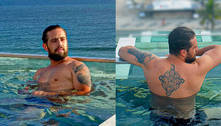 Solteiro, Rafael Cardoso curte piscina de luxo no Rio de Janeiro 