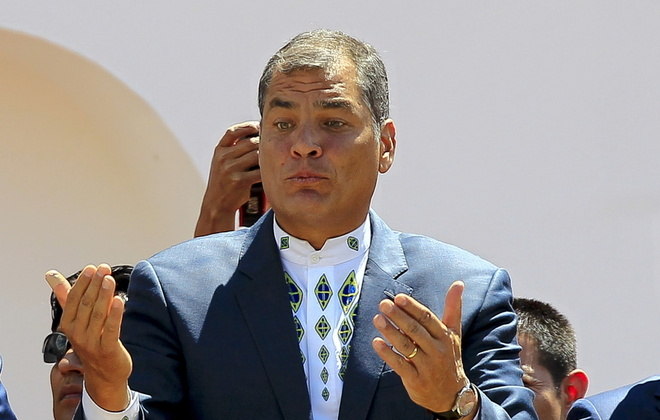 Rafael Correa, ex presidente do Equador, em foto de arquivo