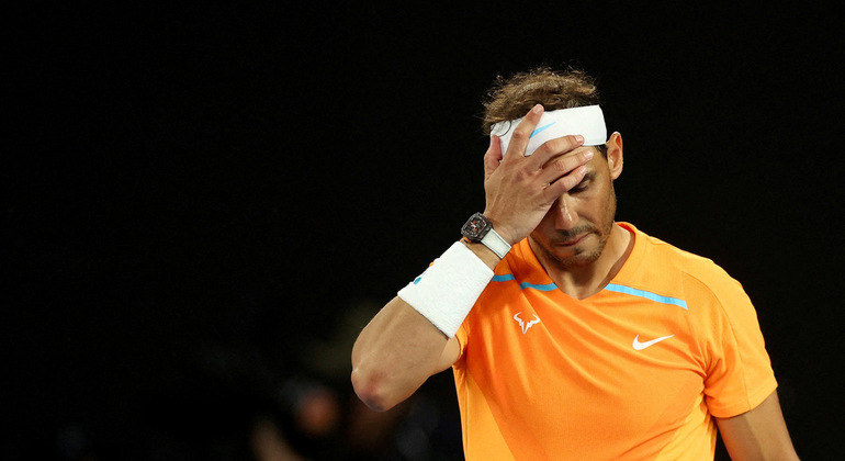 Rafael Nadal foi eliminado na disputa do Aberto da Austrália, em janeiro, na 2ª fase

