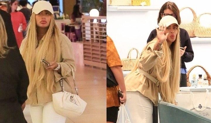 Há cerca de duas semana, a influenciadora usou um par de tênis e uma bolsa de grife que, juntos, custam R$ 28 mil para ir às compras em um shopping de luxo na Barra da Tijuca, zona oeste do Rio de Janeiro. Ela usou uma bolsa da Givenchy que está à venda no site da marca por R$ 22,5 mil. Já os tênis são da Gucci e saem pelo valor de R$ 5.600, de acordo com a plataforma online de moda de luxo Farfetch.