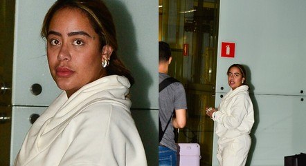 Rafaella Santos sem make no aeroporto de Guarulhos