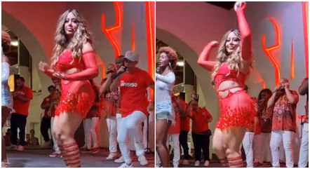 Internautas questionaram a 'falta de samba no pé' de Rafaella após vídeo viralizar