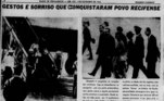 Elizabeth 2ª pousou na cidade de Recife em 1º de novembro de 1968, dando início à primeira visita de um monarca ao Brasil e à América do Sul. Na companhia de seu marido, o príncipe Philip, foi ao Palácio do Campo das Princesas para se reunir com o governador Nilo Coelho. Na cerimônia também estava presente Gilberto Freyre, grande estudioso brasileiro