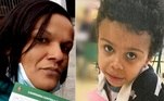 Raquel e o menino Matheus Henrique, desaparecido em 2020
